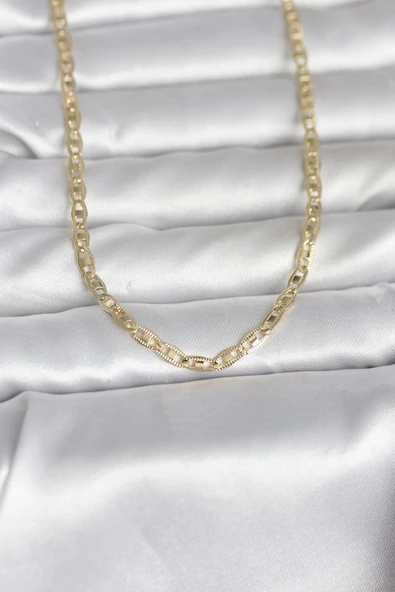 Cm 14K Gold Renk Kesim Zincirli Model 60 Cm Kadın Kolye ürün görseli 1