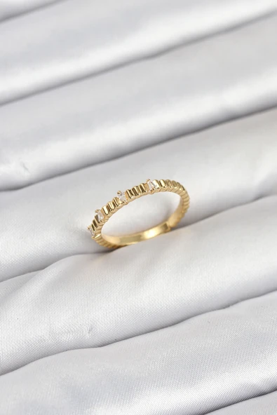 Pirinç Gold Renk Kesim Kadın Yüzük ürün görseli 1