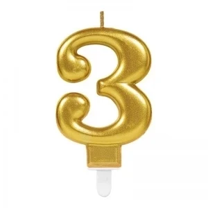3 Rakam Mum Gold Renk ürün görseli 1