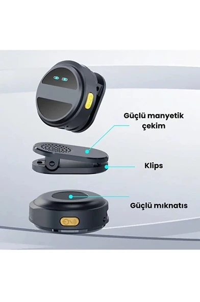 2 Adet Profesyonel Yaka Mikrofonu Typce Klipsli - Resim 5