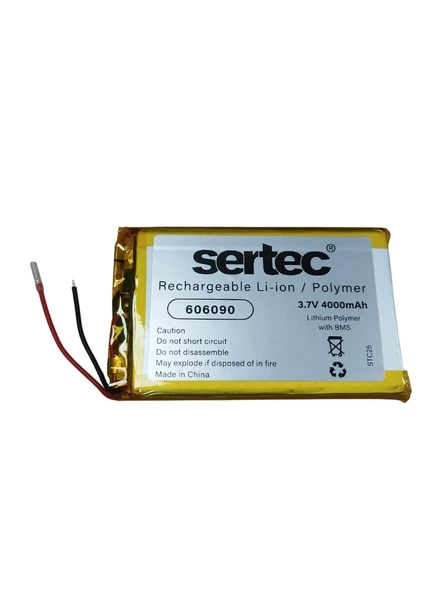 606090 3.7V 4000Mah Li-Polymer Pil (Devreli/1.5A) ürün görseli 1
