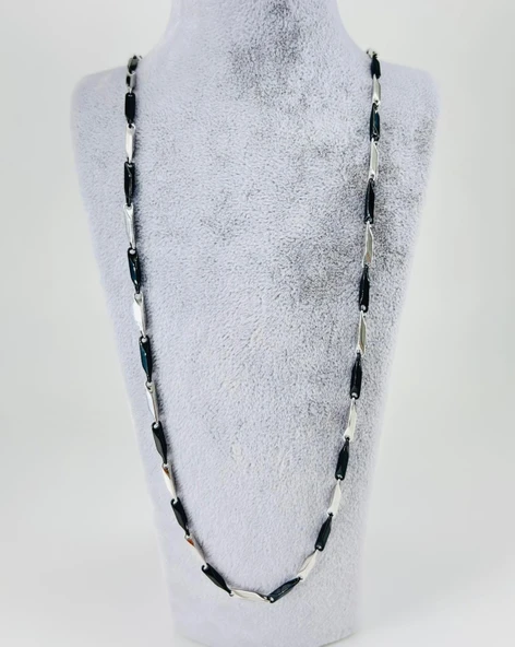 Rodyum Çelik Erkek Kolye 60 Cm - Ekl0025 ürün görseli 1