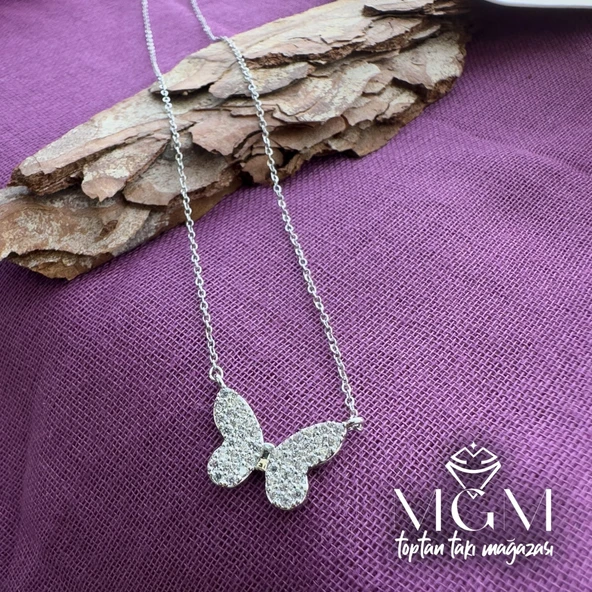 Zirkon Taşlı Kolye - Kl0009-B ürün görseli 1