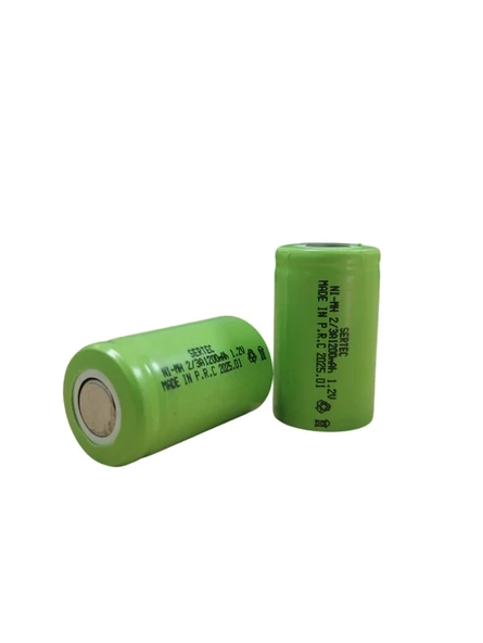 - 1.2V 1200 Mah - 2/3A - Ni-Mh Şarjlı Pil - (Başsız / Flat Head) ürün görseli 1