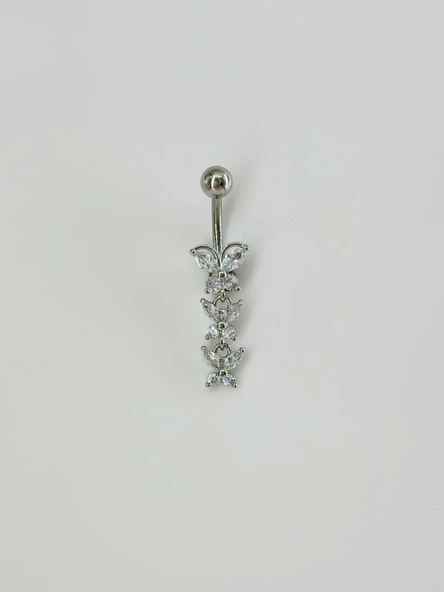 Detaylı Sallantılı Göbek Piercing - Pg0076 ürün görseli 1