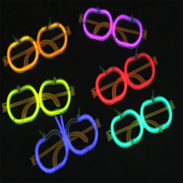 Glow Elma Gözlük - Glow Partisi Gözlüğü - Glow Gözlük 12 Adet ürün görseli 1