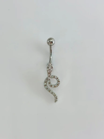 Yılan Detaylı Göbek Piercing - Pg0157 ürün görseli 1