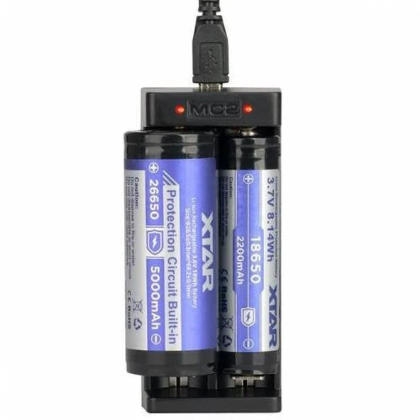 Xtar Mc2 İkili Li-Ion Pil ürün görseli 1