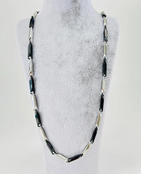 Rodyum Çelik Erkek Kolye 60 Cm - Ekl0028 ürün görseli 1