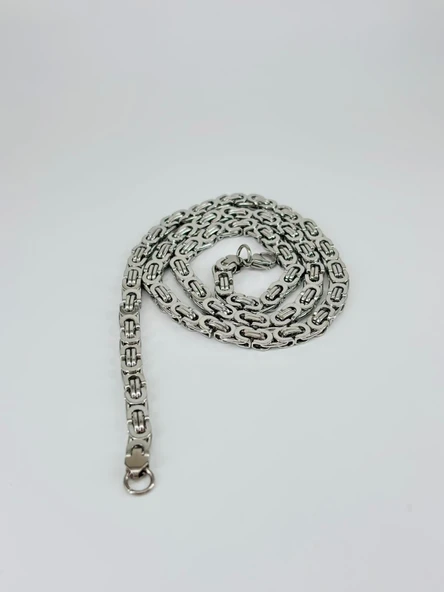 Rodyum Çelik Erkek Kolye 60 Cm - Ekl0050 - Resim 2