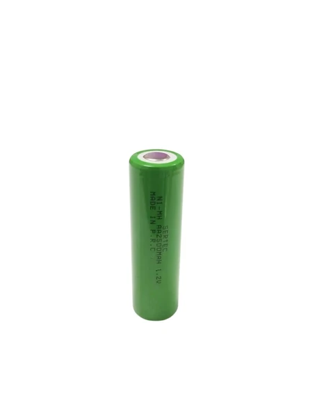 - 1.2V 2500 Mah - Aa - Nı-Mh Şarjlı Pil - (Başsız / Flat Head) ürün görseli 1