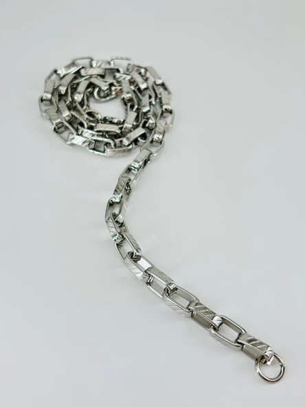 Rodyum Çelik Erkek Kolye 60 Cm - Ekl0040 - Resim 2