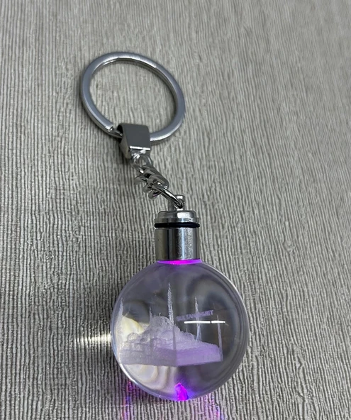 Ledli Sultanahmet Tasarımı Kristal Anahtarlık Alk3804 ürün görseli 1