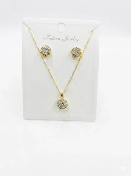 Zirkon Taşlı Zincir : Çelik Ürünler 40+5 Cm - Set0021 ürün görseli 1