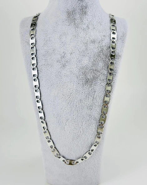 Rodyum Çelik Erkek Kolye 60 Cm - Ekl0017 ürün görseli 1