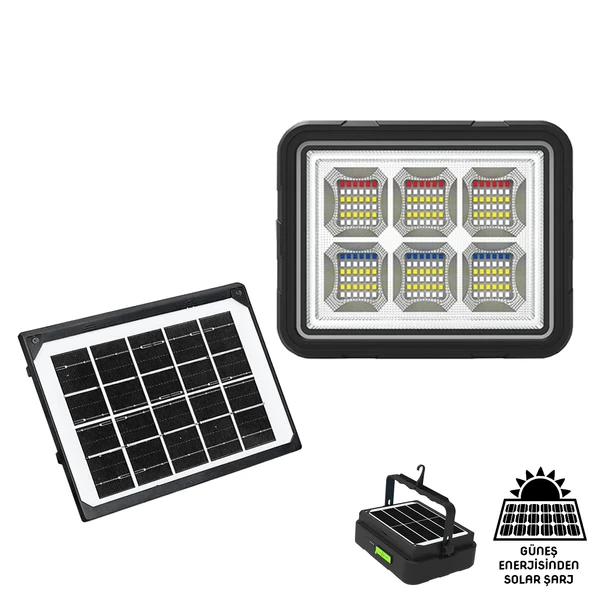 Wison 150W Güneş Enerjili Solar Kamp Feneriprojektör (Ws-5570) ürün görseli 1