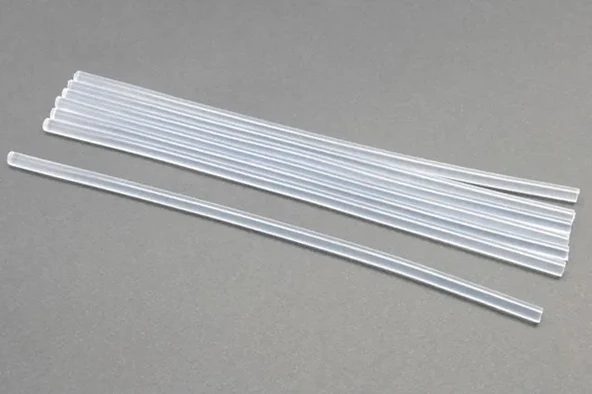 8X300Mm Şeffaf İnce Çubuk Silikon 1Kg - Tamirat Ve Sızdırmazlık İçin En Kaliteli Silikon ürün görseli 1