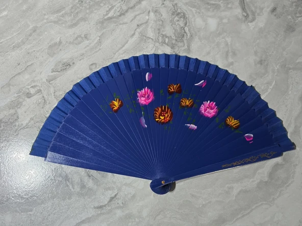 Bambu Çift Taraflı Yelpaze Karışık Renkler 12'Li Paket ürün görseli 1