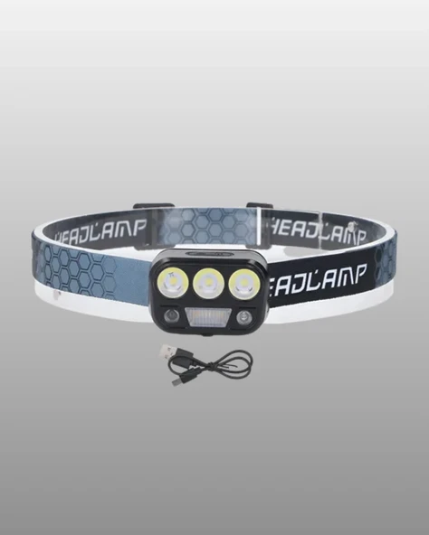 Gece Koşusu İçin Led Kafa Lambası El Sensörlü - Resim 3