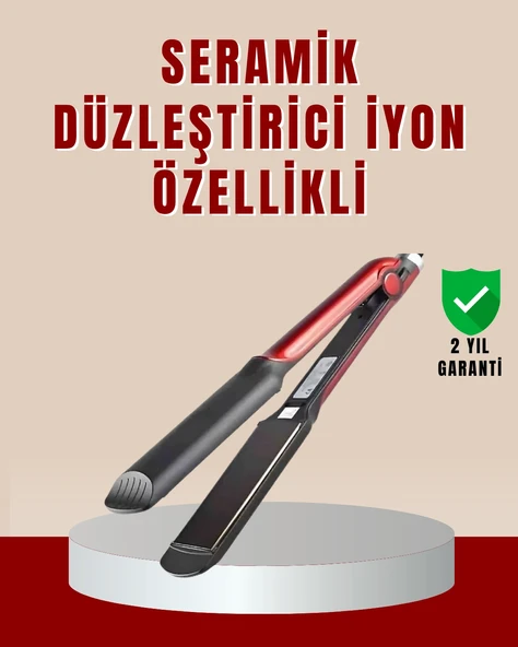 Profesyonel Saç Düzleştirici – 360° Döner Kablo Kompakt Tasarım ürün görseli 1