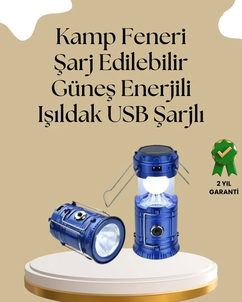 Güneş Enerjili Katlanabilir Kamp Feneri – Usb Şarjlı, Hafif Çok Fonksiyonlu ürün görseli 1