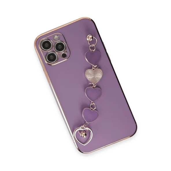 İphone 12 Kılıf Esila Silikon - Mor - Resim 2