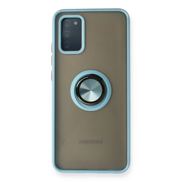 Galaxy A02S Kılıf Montreal Yüzüklü Silikon Kapak - Buz Mavi ürün görseli 1