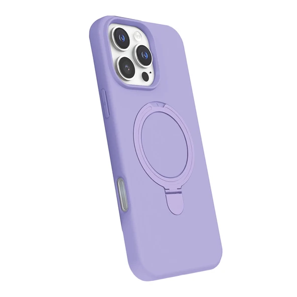 İphone 16 Pro Regal Magsafe Standlı Kapak - Lila - Resim 2