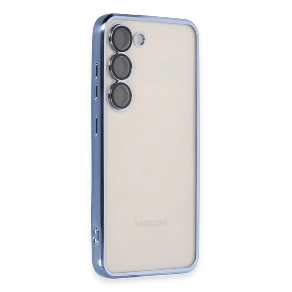 Galaxy S23 Plus Kılıf Lensli Silikon - Açık Mavi ürün görseli 1