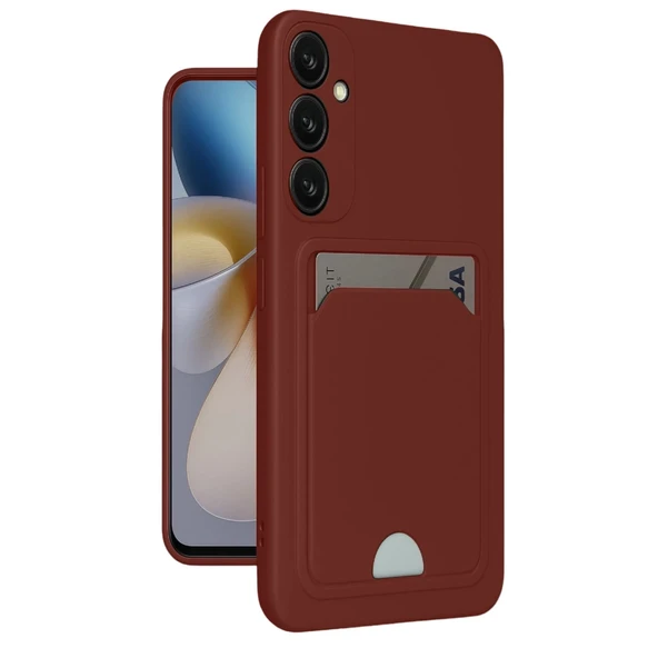Galaxy A16 5G Kılıf Kelvin Kartvizitli Silikon - Bordo ürün görseli 1