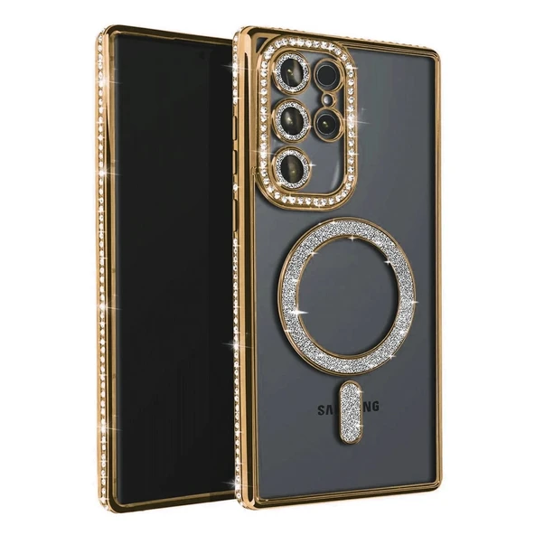 Galaxy S23 Joke Simli Magneticsafe Kılıf - Gold ürün görseli 1