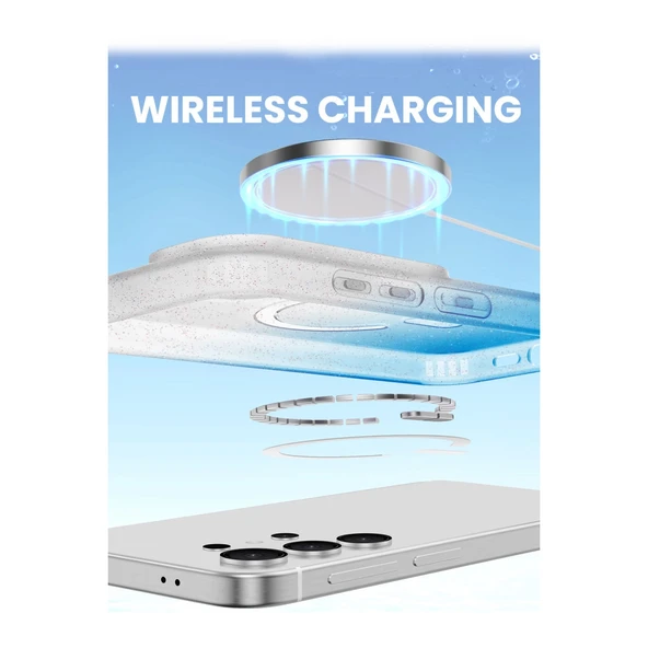 Galaxy S25 Pummel Shiny Magsafe Kapak - Mor - Resim 4
