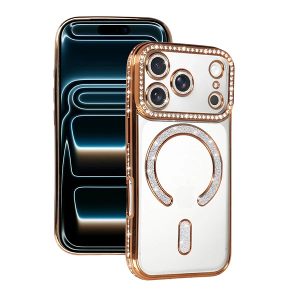İphone 17 Pro Joke Simli Magneticsafe Kılıf - Turuncu ürün görseli 1