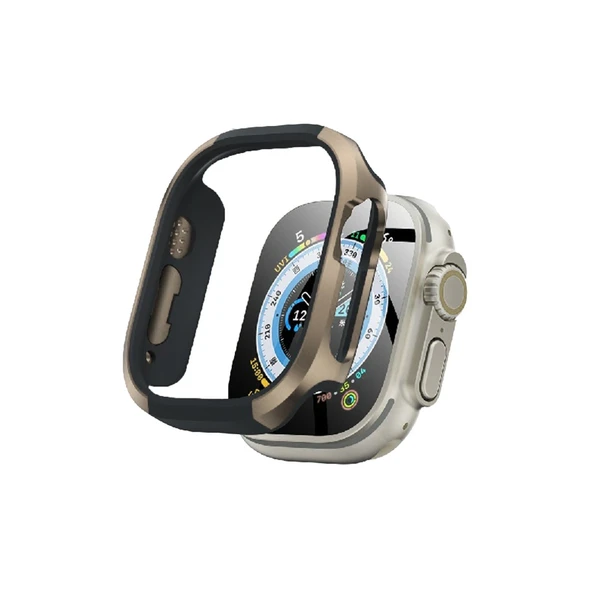 Watch Ultra 49Mm Mo-Wt3 Alüminyum Camlı Kasa Ekran Koruyucu - Gold ürün görseli 1