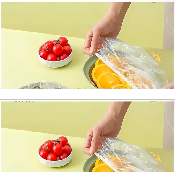 Lastikli Tencere Ve Tabak Bonesi 100 Adet (20Cm) - Resim 3