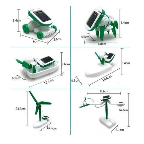 Güneş Enerjili Robot Oluşturma Seti Solar Kit (6 in 1) ürün görseli 1