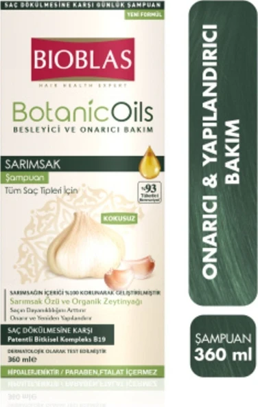 Bioblas Botanic Oils Sarımsaklı Şampuan 360 ml Saç Dökülmesine Karşı ürün görseli 1