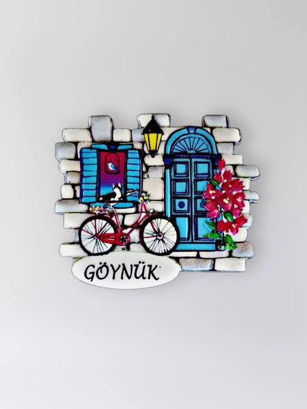 GÖYNÜK Polyester Kabartmalı Magnet  7x6,5 cm Şehir Magneti Dekoratif Hediyelik Buzdolabı Süsü (kod:1255) ürün görseli 1