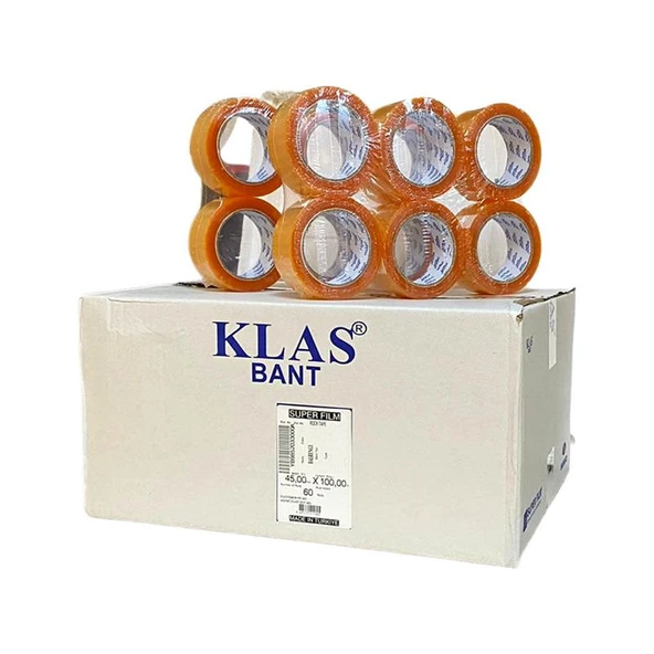 KLAS RockTape 45mm x 100 Metre Hotmelt Şeffaf Koli Ambalaj Paketleme Bandı - 60 AdeT ürün görseli 1