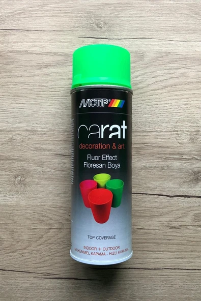 MOTİP CARAT Floresan Yeşil Sprey Boya 400 ML ürün görseli 1