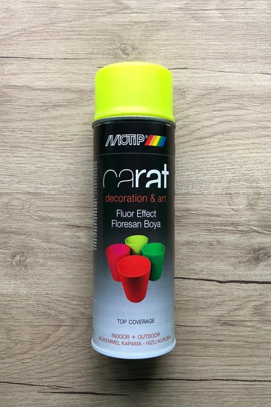 MOTİP CARAT Floresan Sarı Sprey Boya 400 ML ürün görseli 1