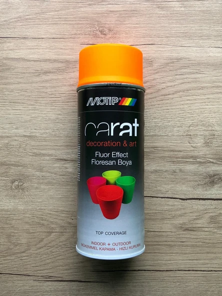 MOTİP CARAT Floresan Turuncu Sprey Boya 400 ML ürün görseli 1