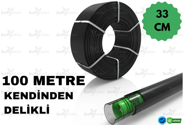100 Metre Kendinden 33 Cm Delikli Damla Sulama Borusu ürün görseli 1