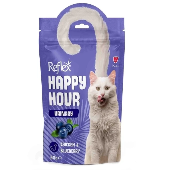 Reflex Happy Hour Urinary Tavuklu ve Yaban Mersinli Kedi Ödül Maması 60gr ürün görseli 1