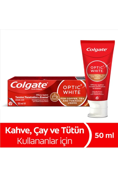 Optic White Çay, Kahve ve Tütün İçenler için Ferah Nane Aromalı Diş Macunu 50 ml ürün görseli 1