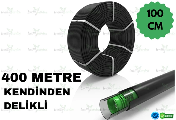 400 Metre Kendinden 100 Cm Delikli Damla Sulama Borusu ürün görseli 1
