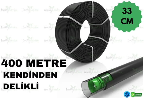 400 Metre Kendinden 33 Cm Delikli Damla Sulama Borusu ürün görseli 1