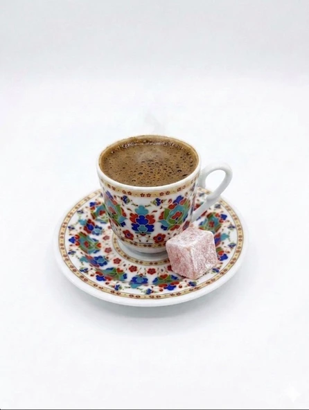 Porselen Kahve Takımı 6 Kişilik | Özel Tasarım | 90 ml ürün görseli 1
