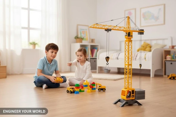 SH5001 2.4G 1:12 UZK.KUM.KULE VİNÇ 9KN IŞK SES ürün görseli 1