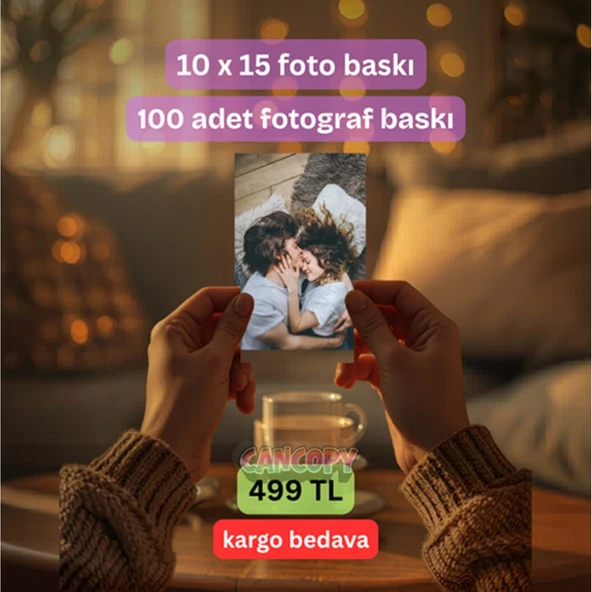 Cancopy 100 Adet 10x15 cm Premium Fotoğraf Baskı - Parlak Baskısı (Kargo Bedava) ürün görseli 1